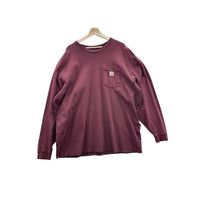 Vintage Carhartt Essential Burgundy L/S Pocket T-Shirt