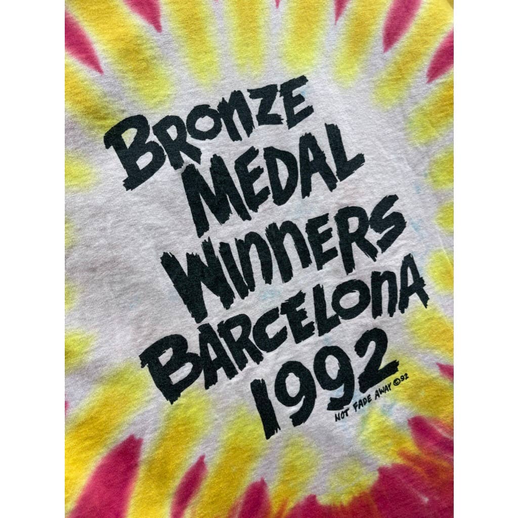 Vintage 1992 Lithuania Basketball Grateful Dead Tie-Dye T-Shirt