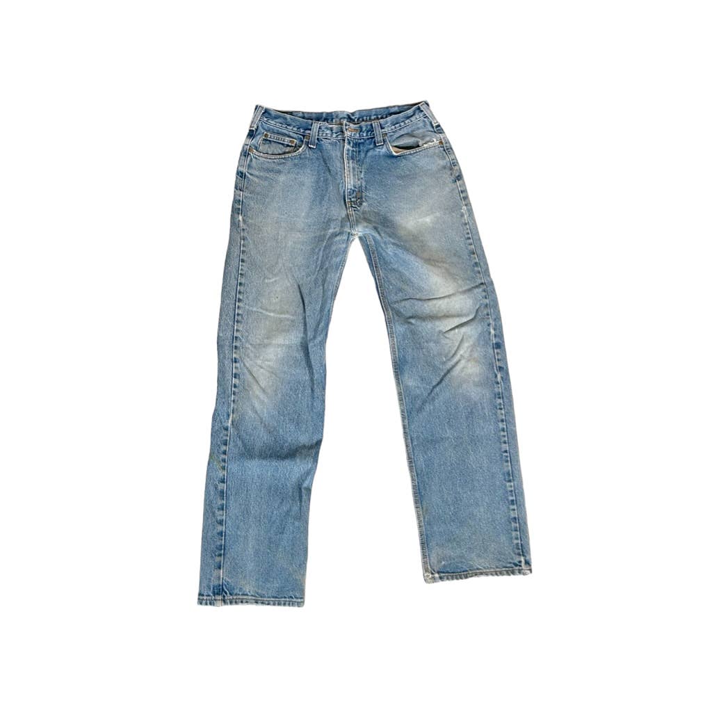 Vintage Carhartt Distressed Blue Denim Jeans 36x34