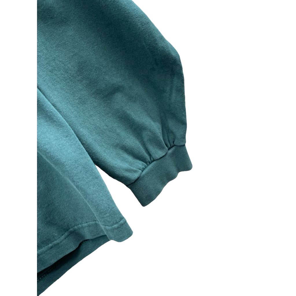 Vintage 1990's Nike Turquoise Tonal Swoosh Mockneck Longsleeve T-Shirt