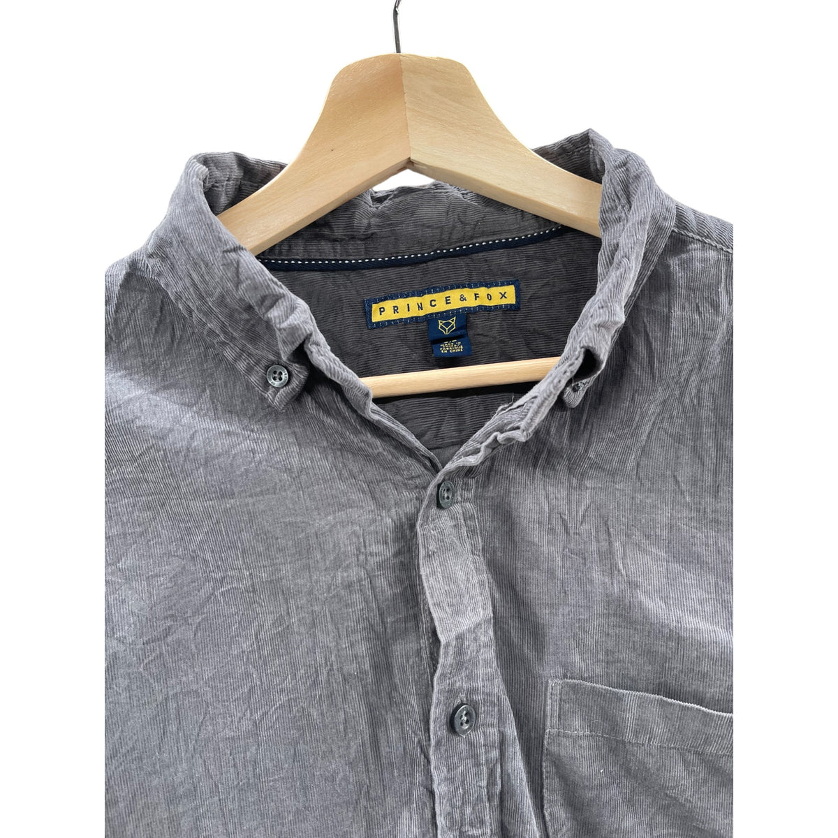 Prince & Fox Essential Dark Gray Corduroy Button Down Shirt