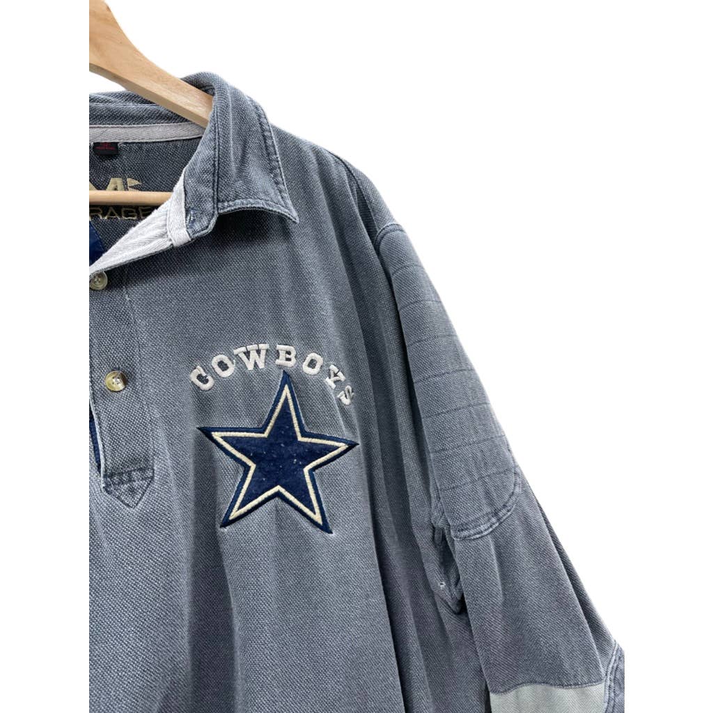 Vintage 1990's Dallas Cowboys Mirage Throwbacks Longsleeve Polo Shirt
