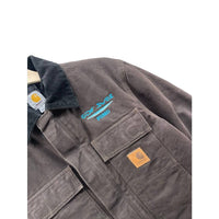 Vintage Carhartt Quilt Lined Dark Brown Workwear Jacket