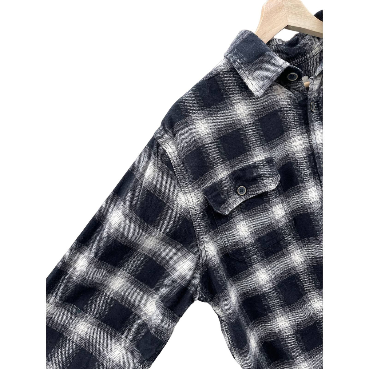 Vintage Jachs Midweight Black Checkered Button Up Flannel Shirt