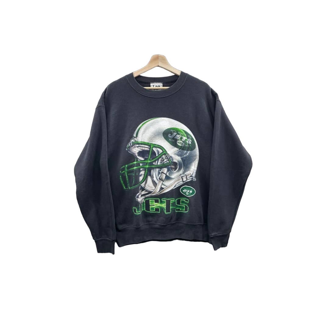 Vintage 1990's New York Jets Lee Sport NFL Helmet Graphic Crewneck