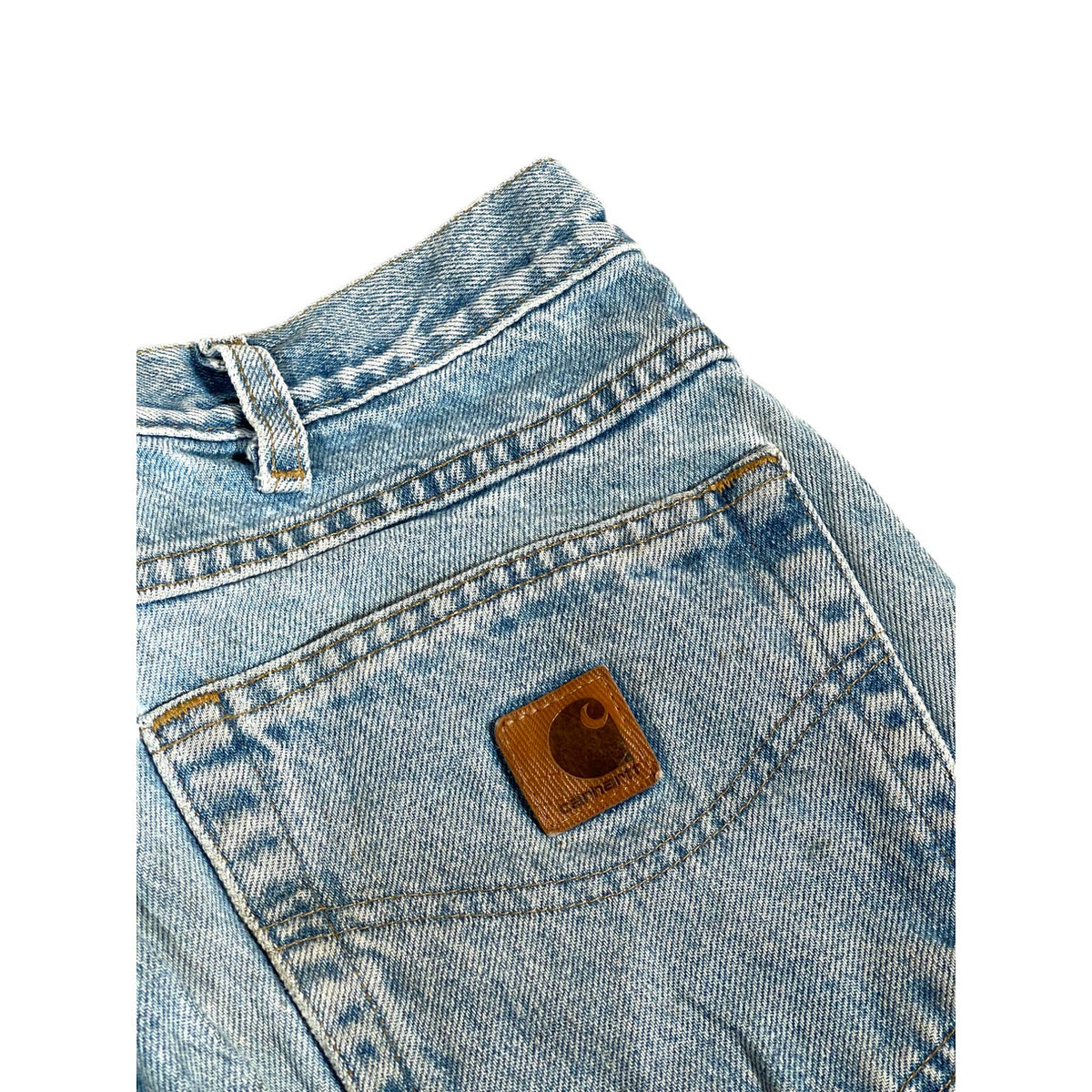Vintage Carhartt Distressed Light Blue Denim Jeans 32x32