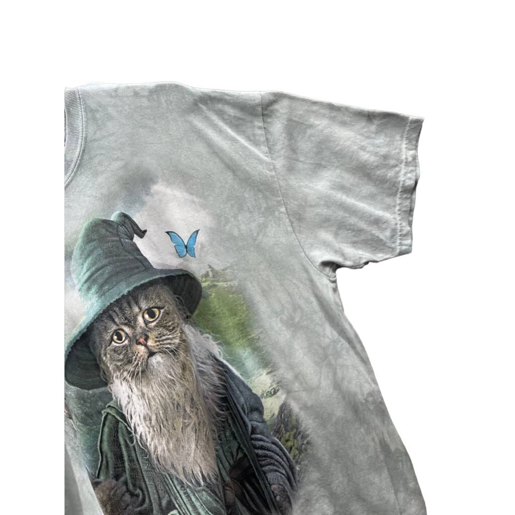 The Mountain Tie Dye Cat Wizard Animal Nature Graphic T-Shirt