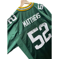 Vintage 2000's NFL On Field Green Bay Packers Clay Matthews Home Jersey