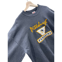 Vintage 1990's Nutmeg Pittsburgh Penguins NHL Embroidered Crewneck
