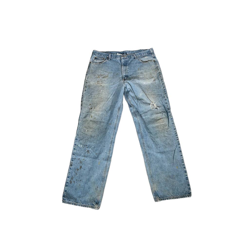 Vintage Carhartt Distressed Light Blue Denim Jeans 40x34