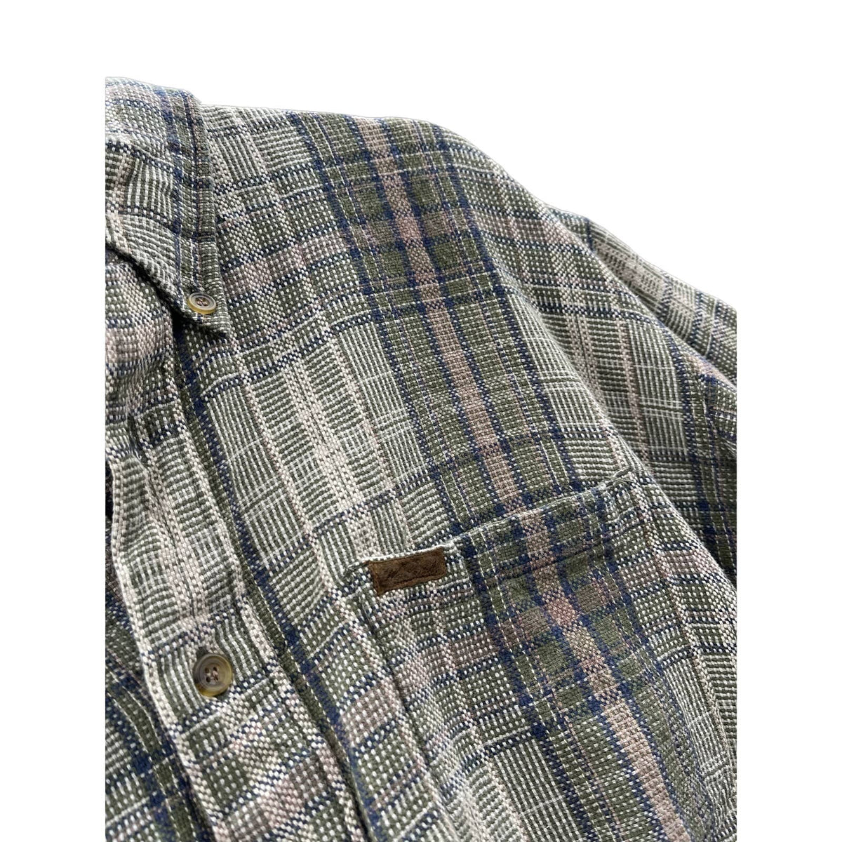 Vintage Woolrich Men's Green Outdoor Flannel Button Down L/S Shirt