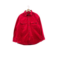 Vintage Woolrich Men's Red Chamois Button Up L/S Shirt