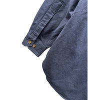 Vintage Woolrich Men's Dark Navy Twill Canvas Button Up L/S Shirt