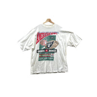 Vintage 1994 Distressed American Bowl Broncos v Raiders T-Shirt