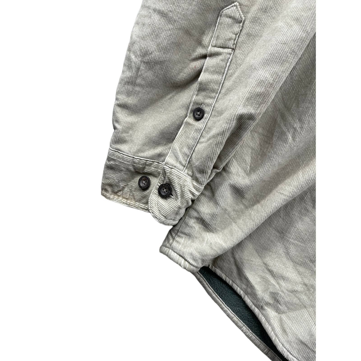 Vintage Woolrich Men's Sherpa Lined Tan Corduroy Button Up L/S Shirt