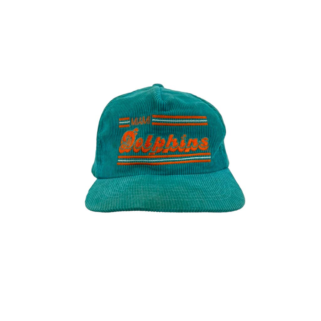 Vintage 1990's Miami Dolphins Drew Pearson Corduroy Snapback Hat