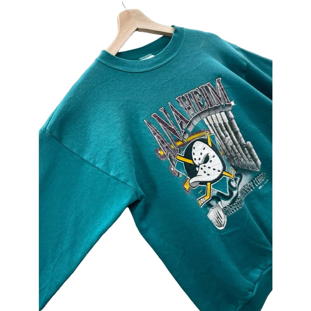 Vintage 1993 Anaheim Mighty Ducks NHL Team Graphic Crewneck