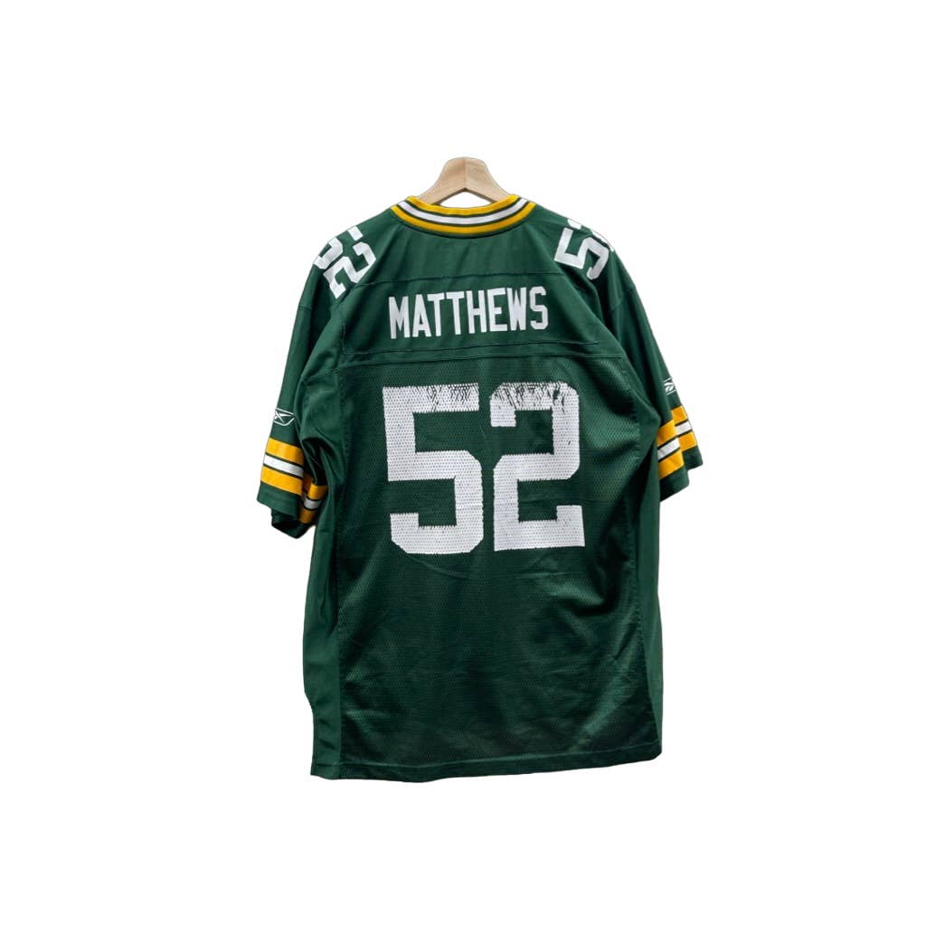 Vintage 2000's NFL On Field Green Bay Packers Clay Matthews Home Jersey