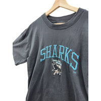Vintage 1990's San Jose Sharks Team Logo Embroidered T-Shirt