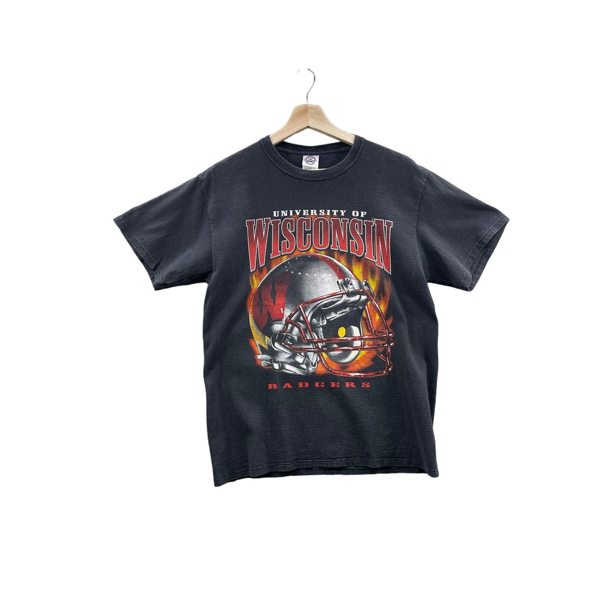 Vintage 1990's University of Wisconsin Badgers Helmet Graphic T-Shirt