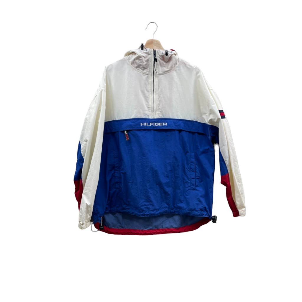 Vintage 1990's Tommy Hilfiger Colorblock Windbreaker Zip Jacket