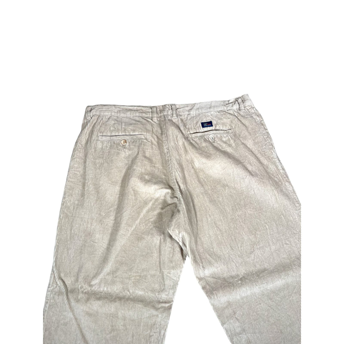 Vintage Texbasic Men's Light Beige Relaxed Corduroy Pants 40x32