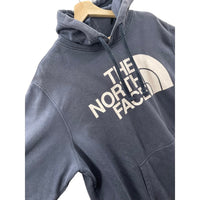 Vintage The North Face Men's Big Logo Essential Navy Hoodie