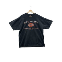 Vintage 2006 Harley-Davidson Life Begins When You Get One T-Shirt