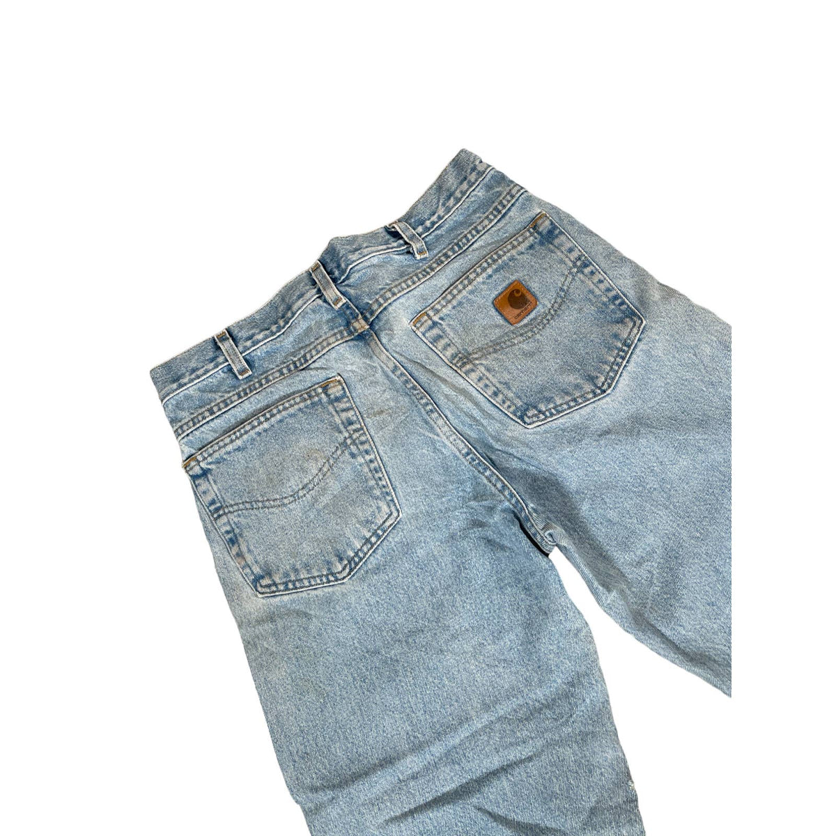 Vintage Carhartt Distressed Light Blue Denim Jeans 32x32