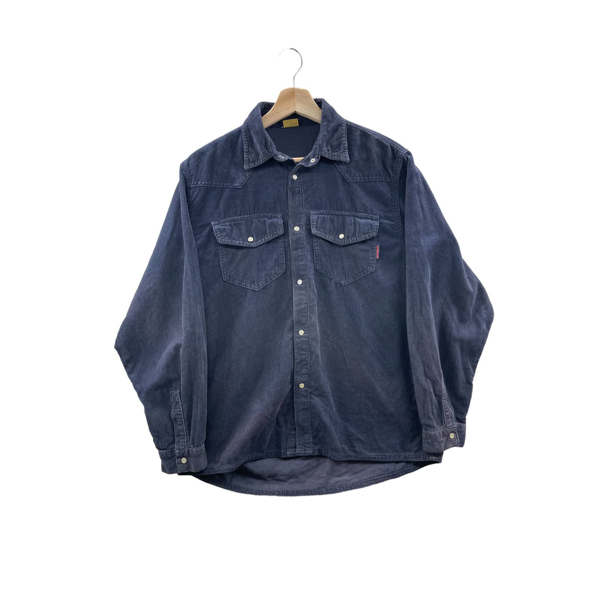 Vintage Kappa Navy Western Style Corduroy Button Down Shirt