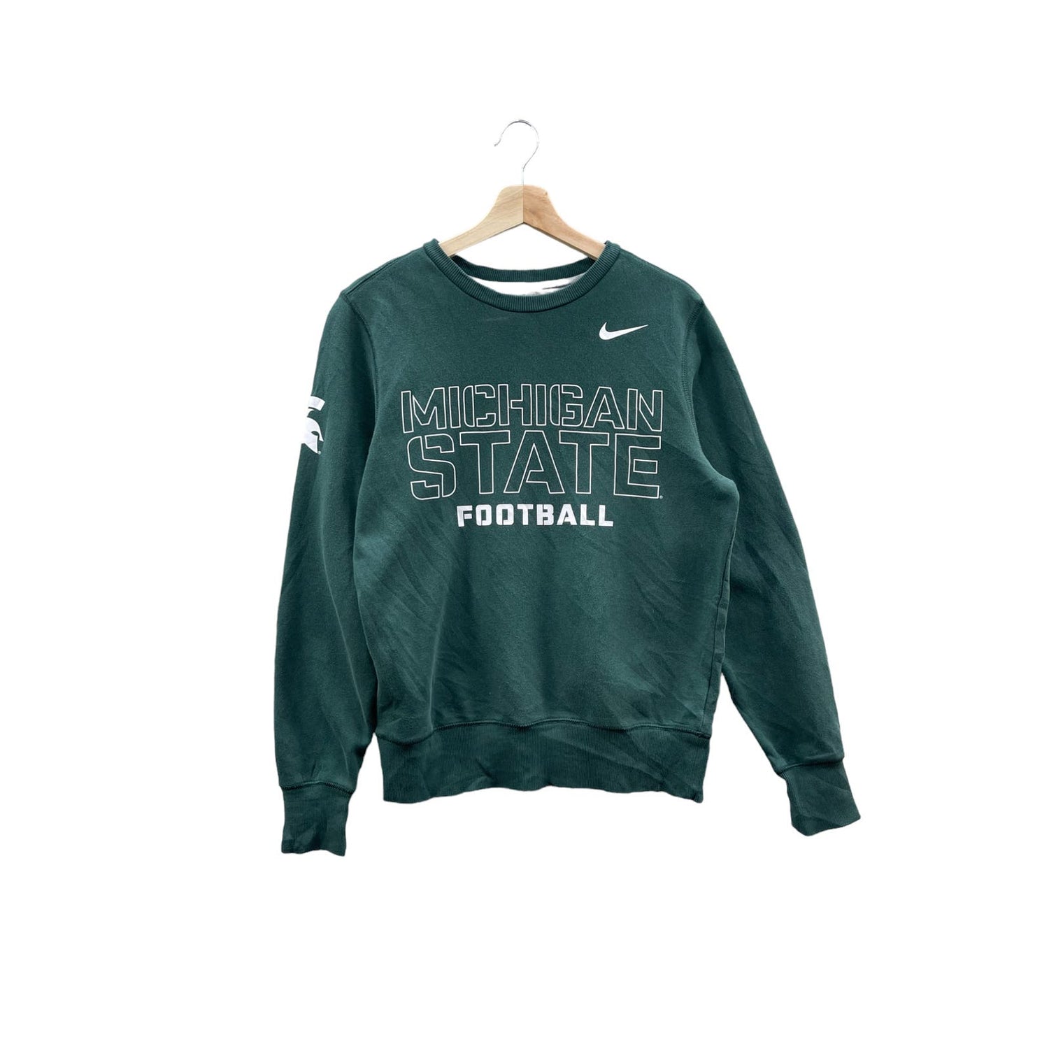 Nike Michigan State College Football Graphic Swoosh Crewneck