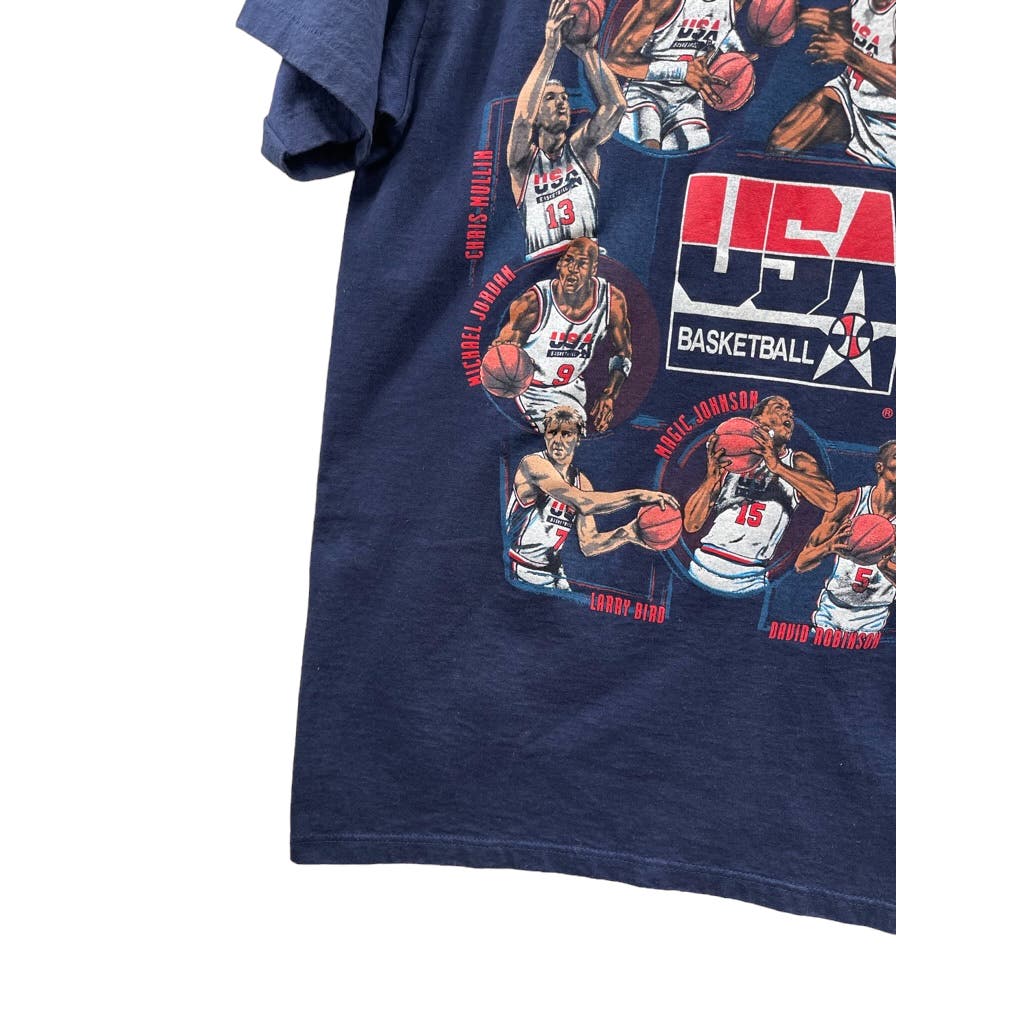 Vintage 1992 Nutmeg USA Basketball Dream Team Caricature T-Shirt