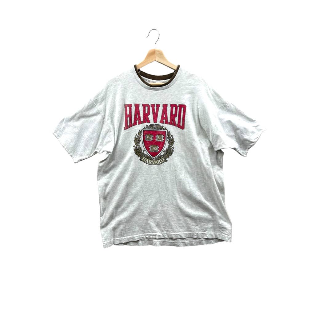 Vintage 1990's Harvard University College Crest Logo T-Shirt